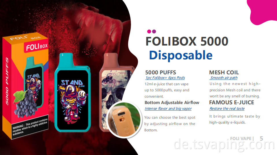 Foli -Box -Einweg -Vape Foli Box Disposable Vape